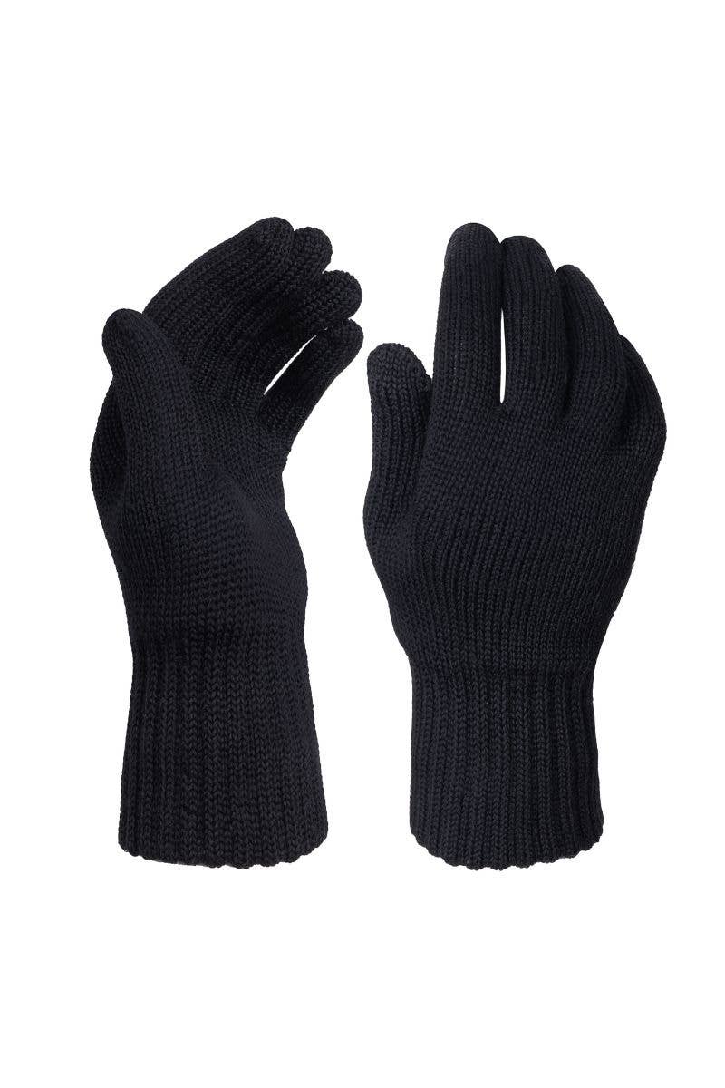 Dameshandschoenen van 100% merinowol – zwart