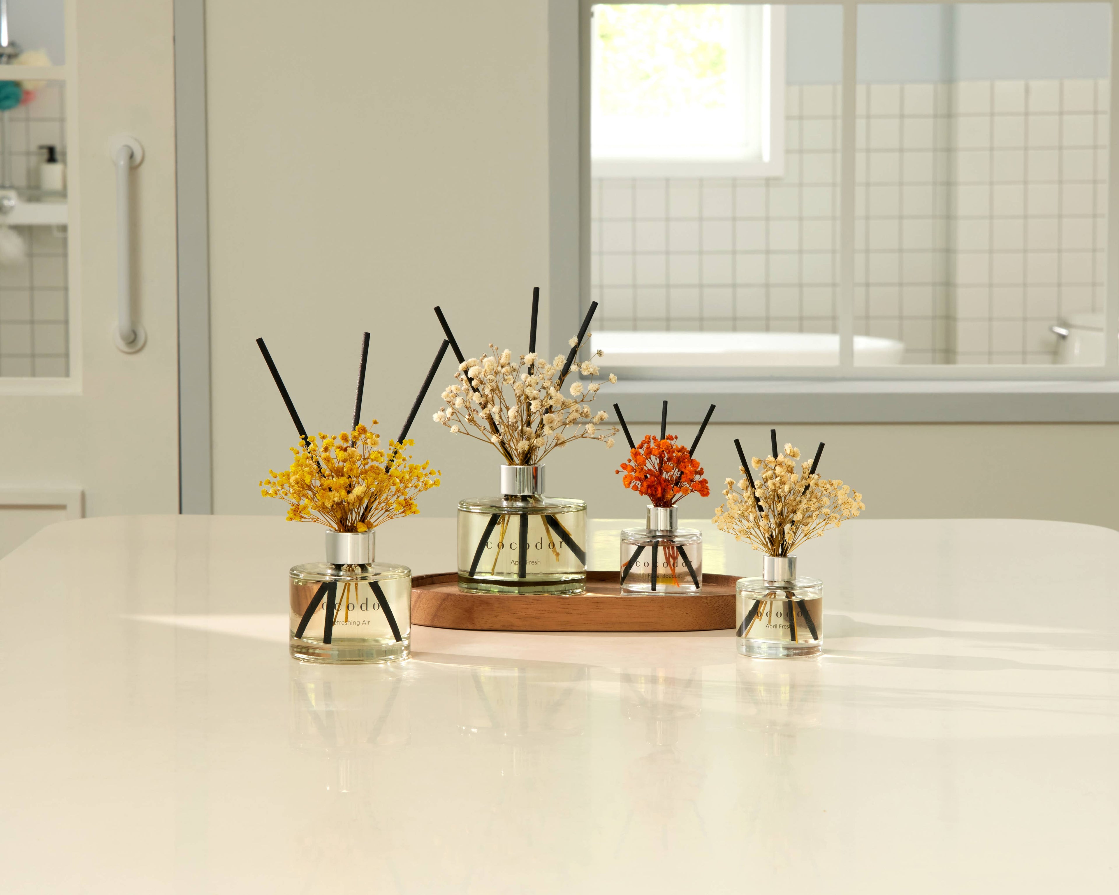 Diffuser met Echte Bloemen – Zwarte Kers (200 ml)