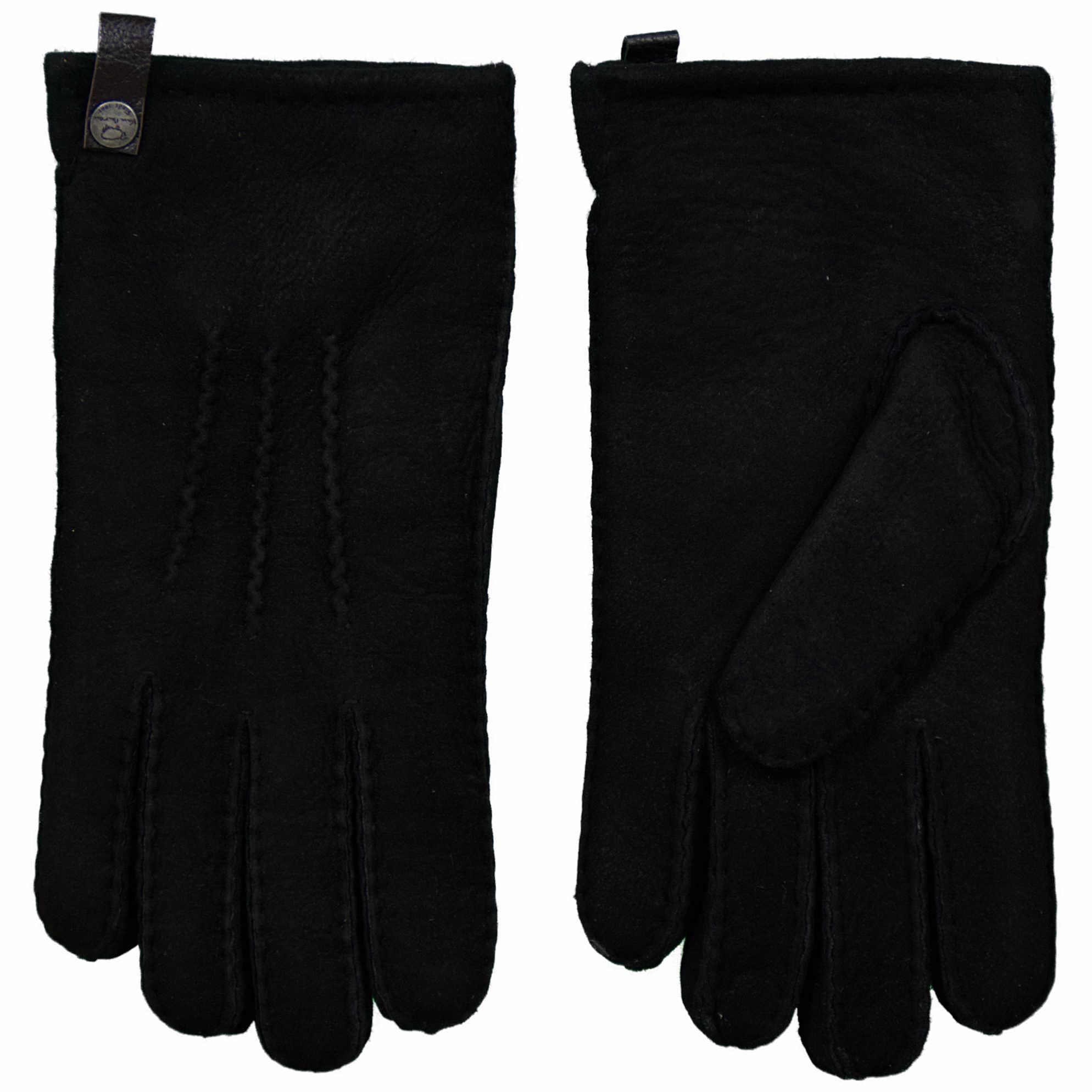 Lamsvacht heren handschoenen - zwart