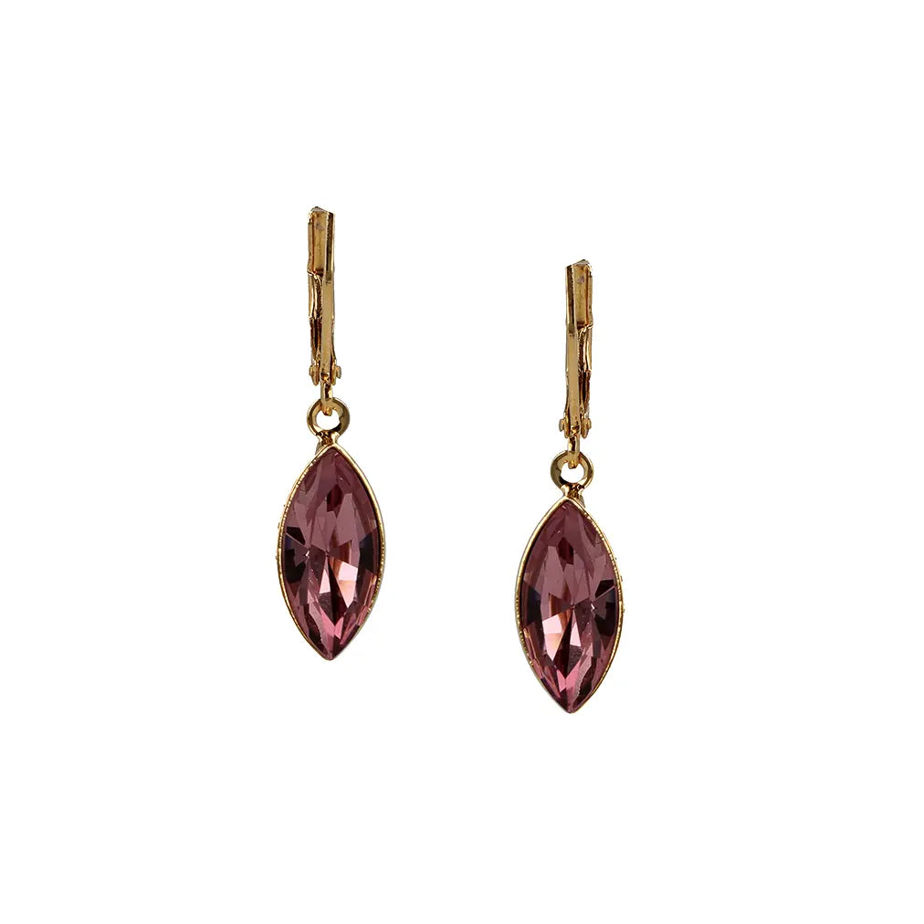 Blossom Purple Crystal Oorbellen