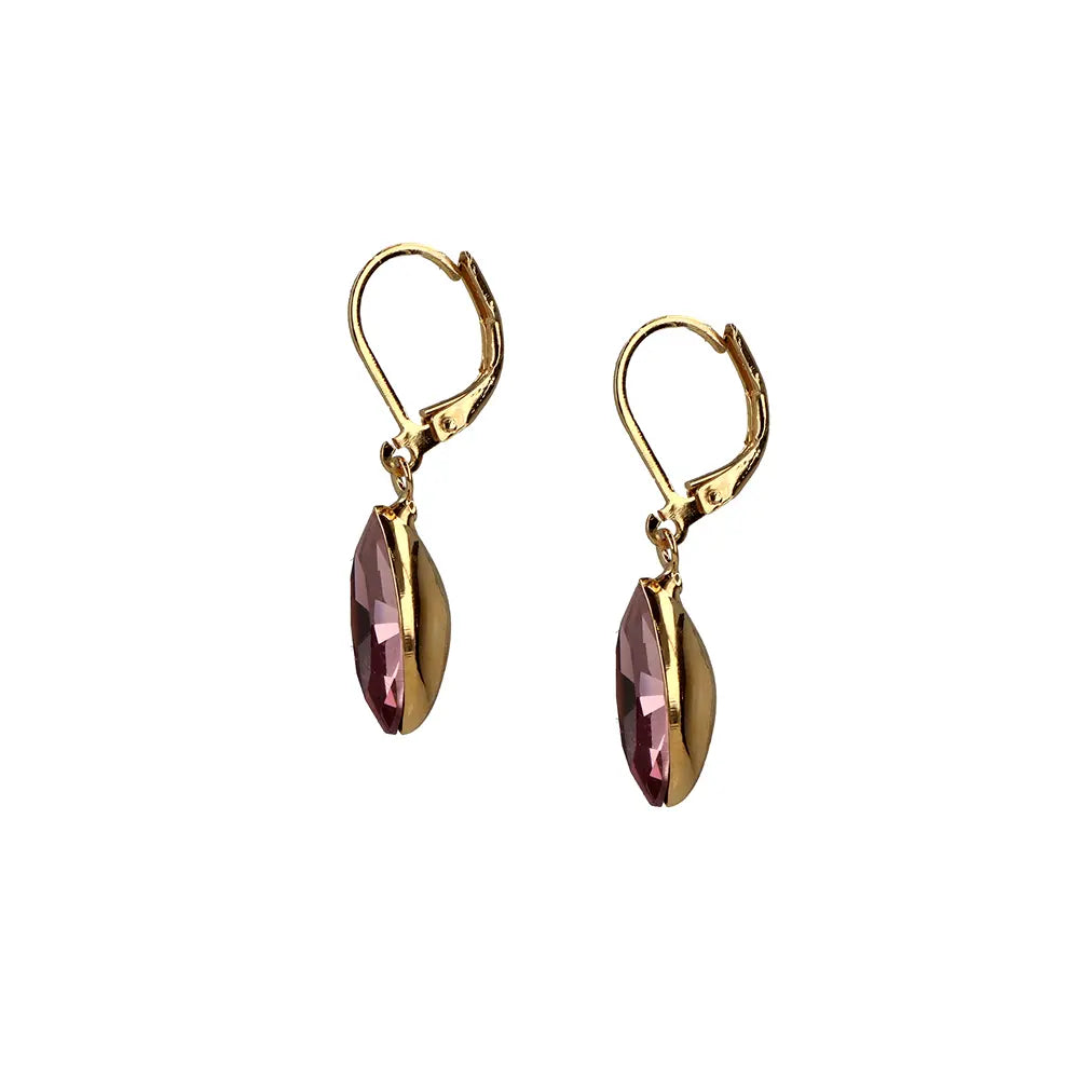 Blossom Purple Crystal Oorbellen