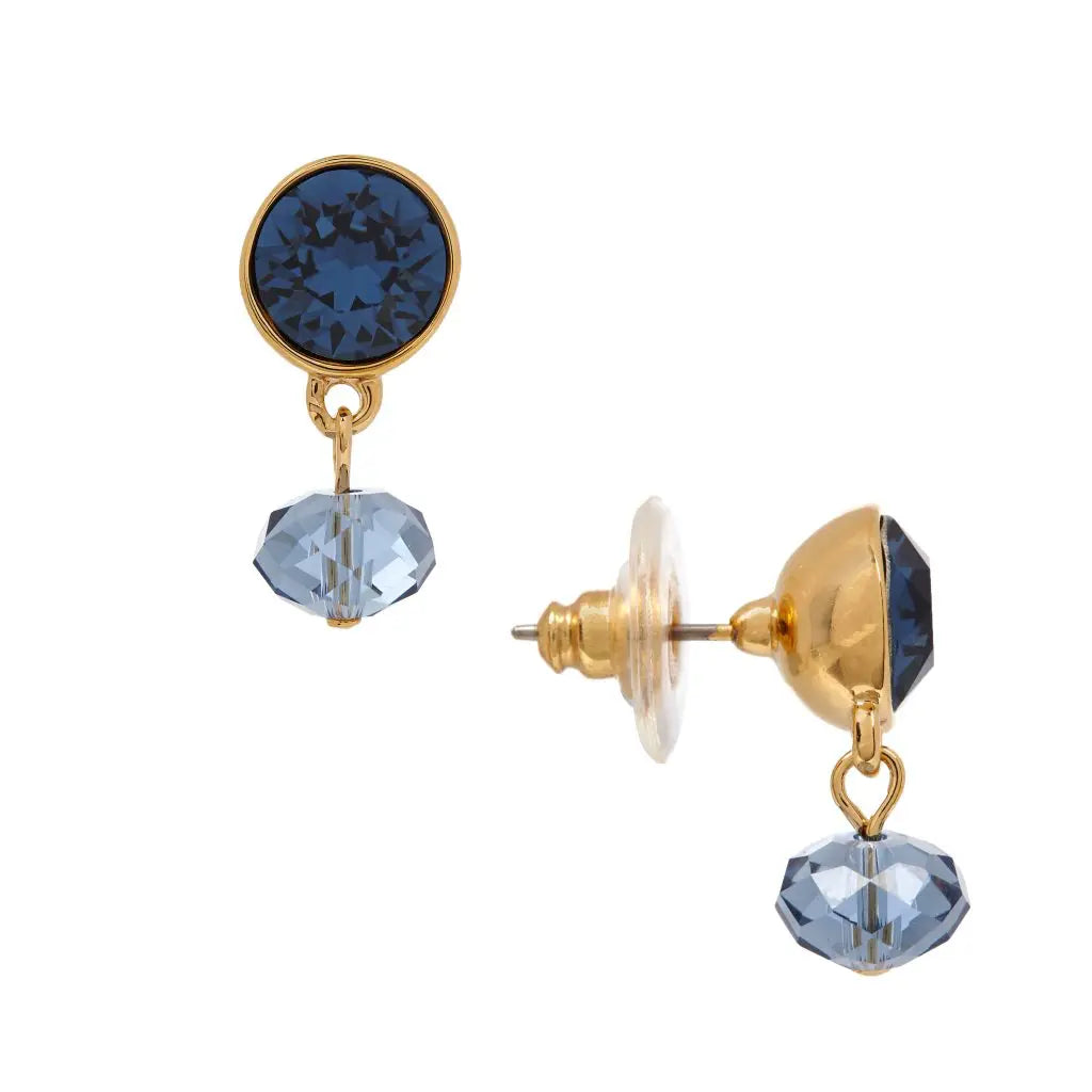 Classic Blue Crystal Oorbellen