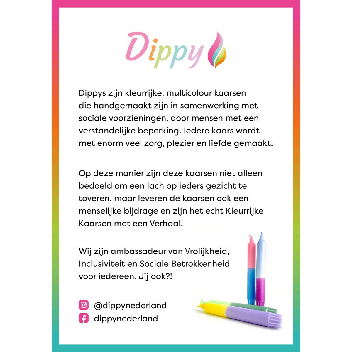 Ontdek Dippy – kleurrijke kaarsen met een sociaal verhaal