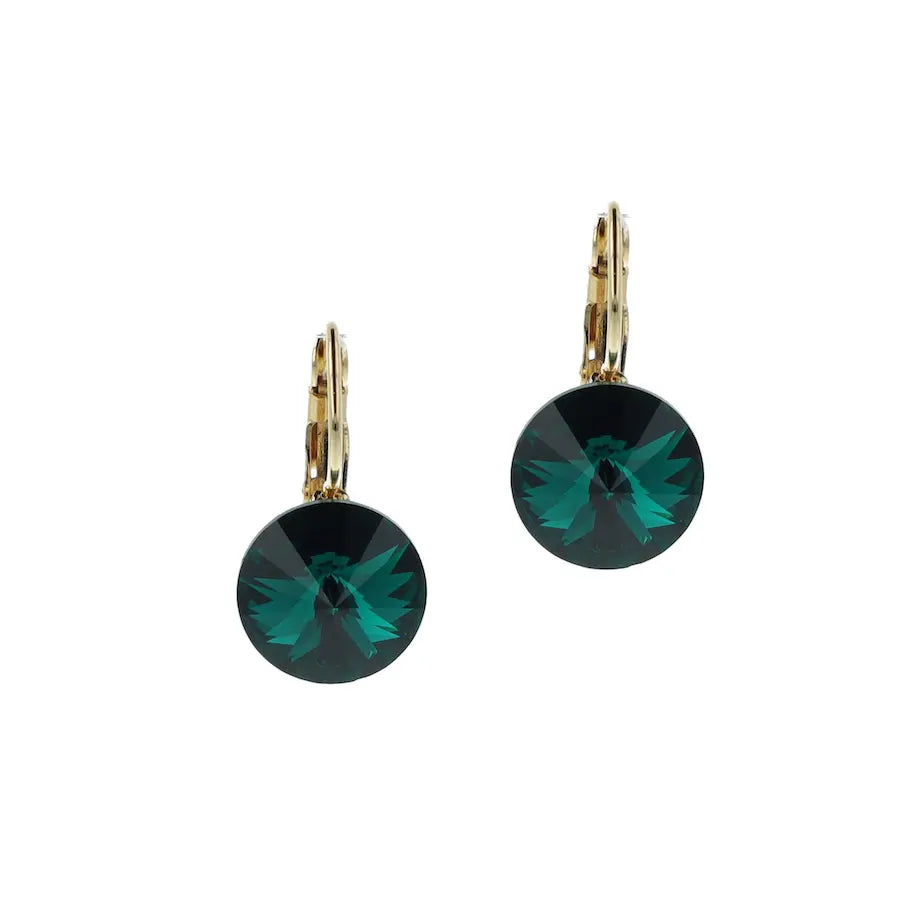 Classic Green Crystal Oorbellen