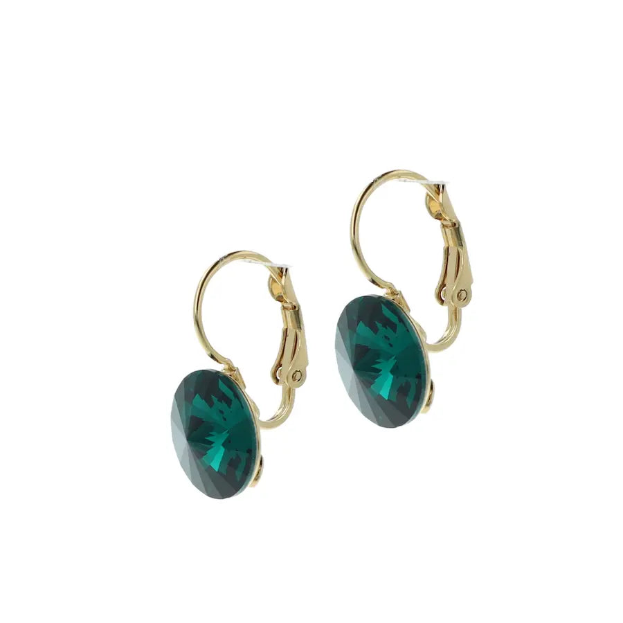 Classic Green Crystal Oorbellen