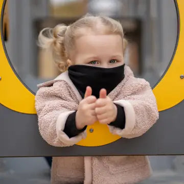Merino Wollen Nekwarmer voor kinderen – Unisex -  Zwart