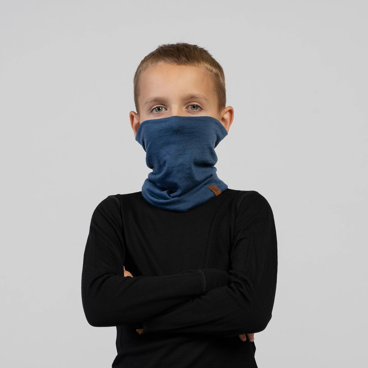 Merino Wollen Nekwarmer voor kinderen – Unisex -  Denim