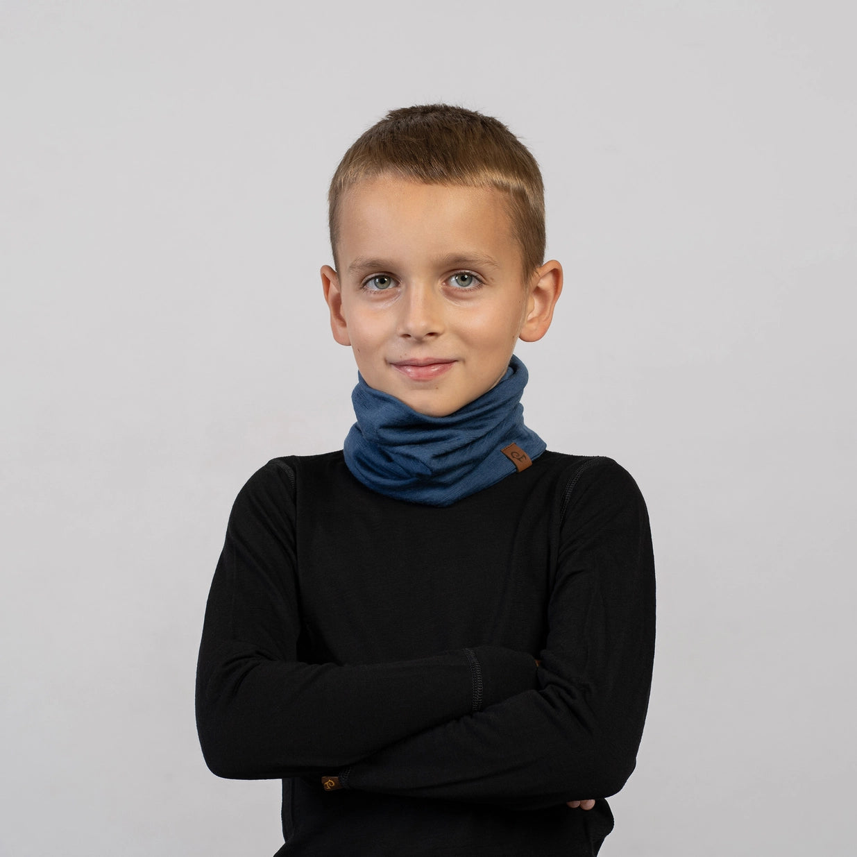 Merino Wollen Nekwarmer voor kinderen – Unisex -  Denim