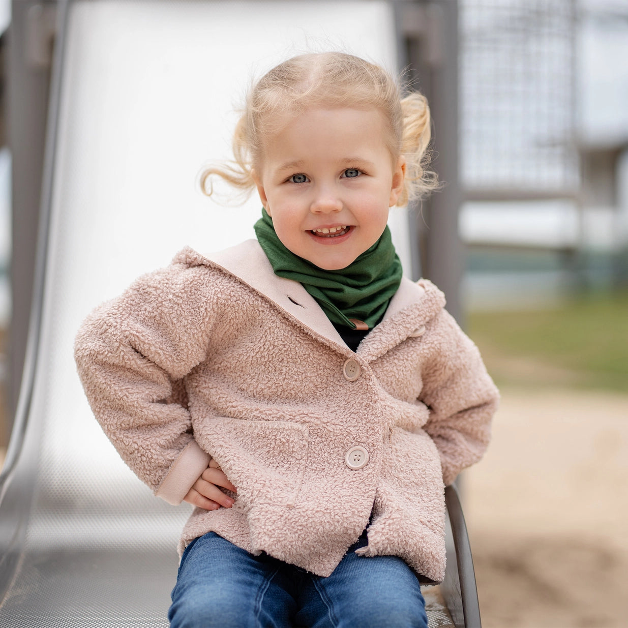 Merino Wollen Nekwarmer voor kinderen – Unisex -  Donkergroen