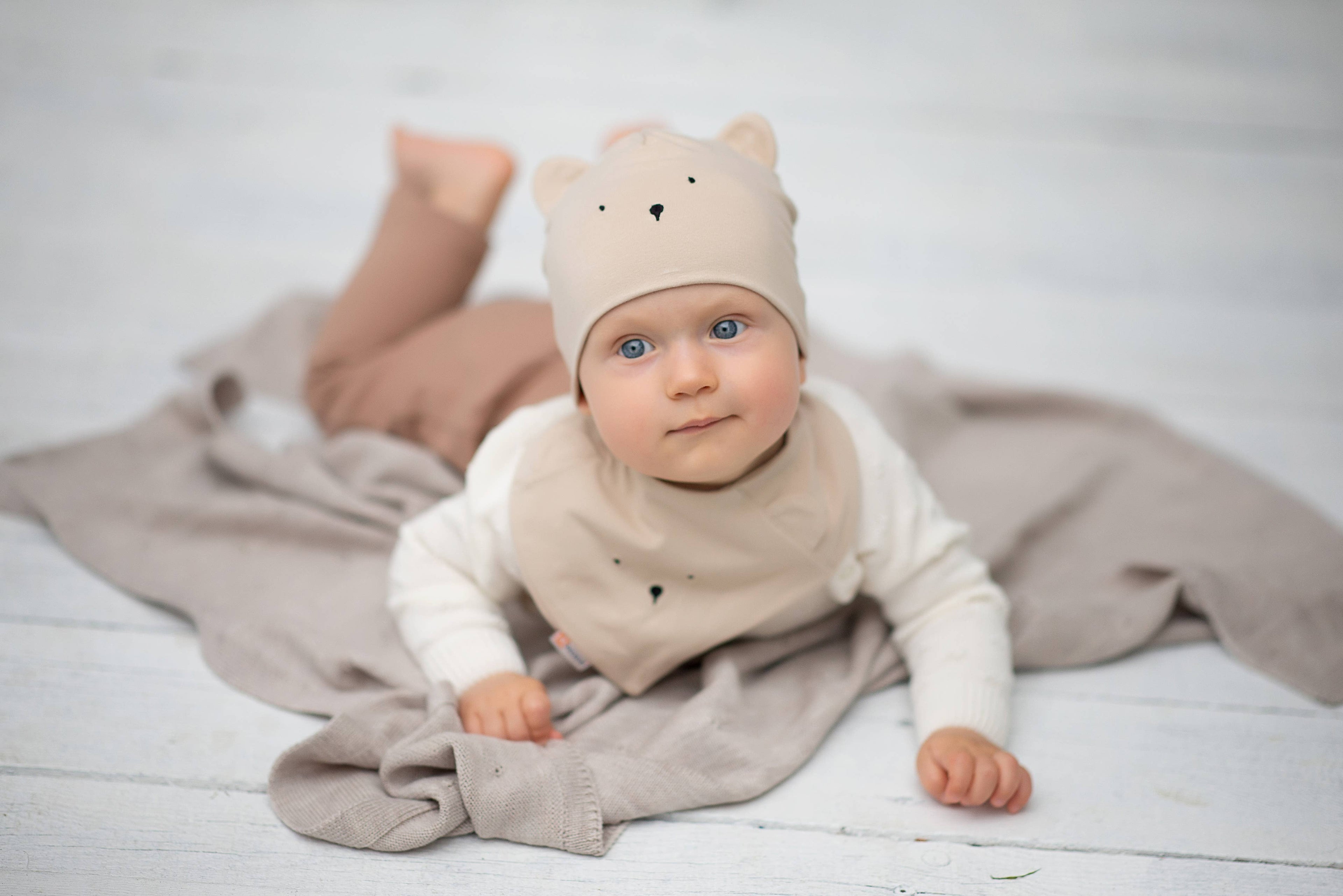 Babydeken van 100% merinowol – 75×100 cm - Taupe