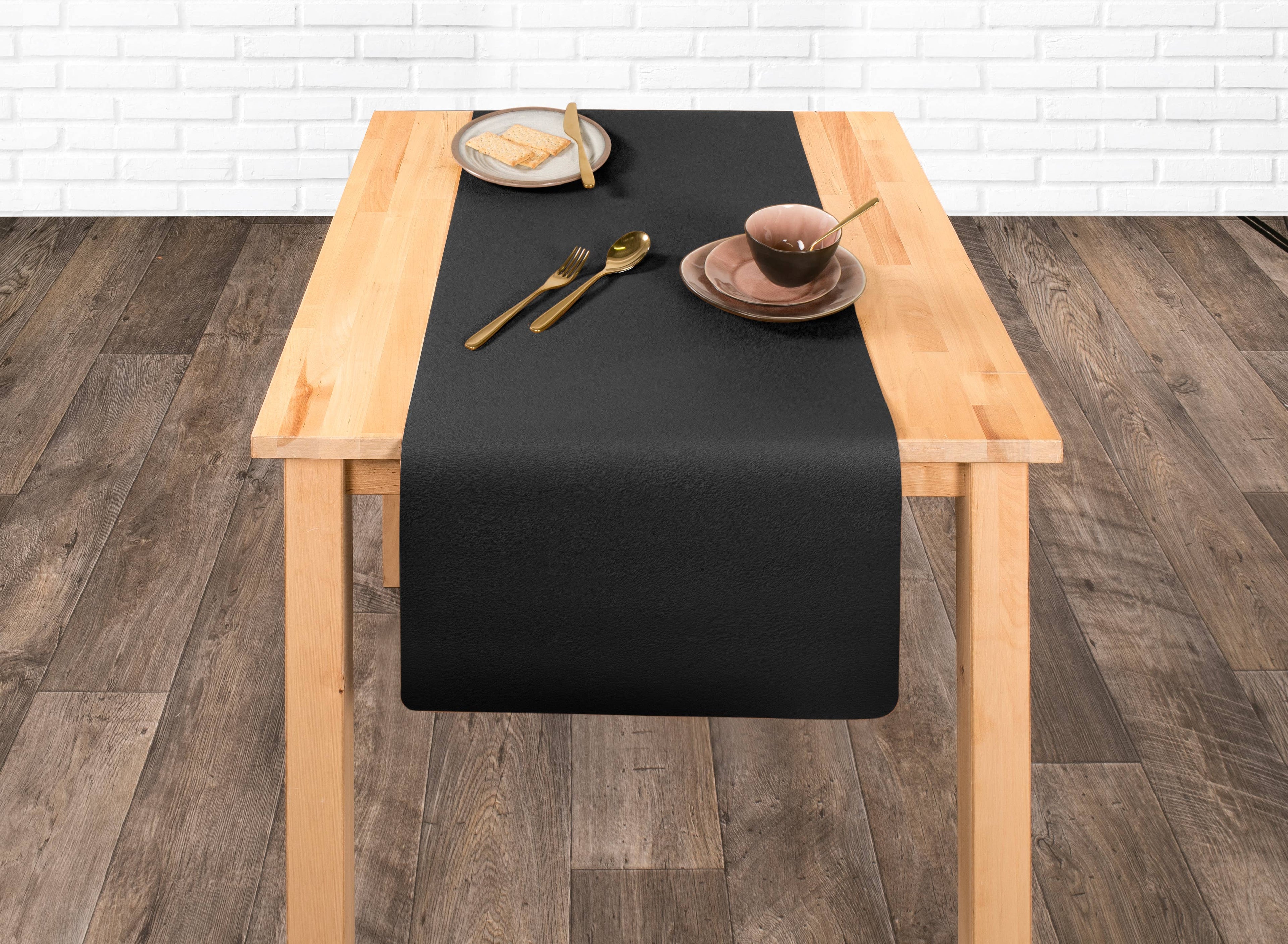 Tafelloper TOGO – 45x145 cm, Zwart