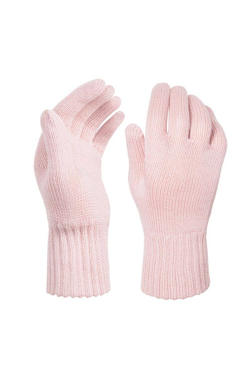 Dameshandschoenen van 100% merinowol – poederroze