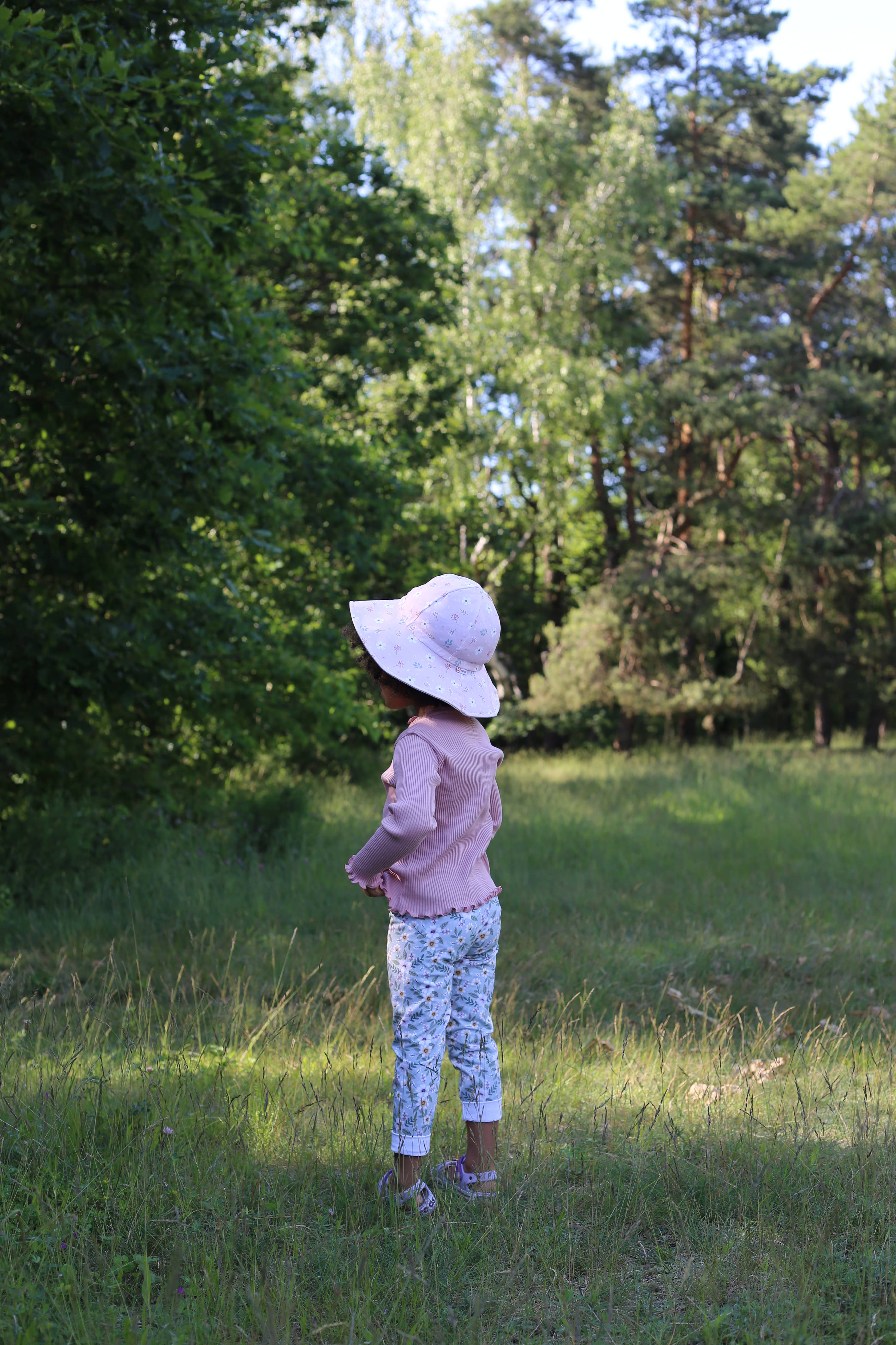 Kinder Jeggings “Antea” – Zachte Katoenmix met Roze Bloemen