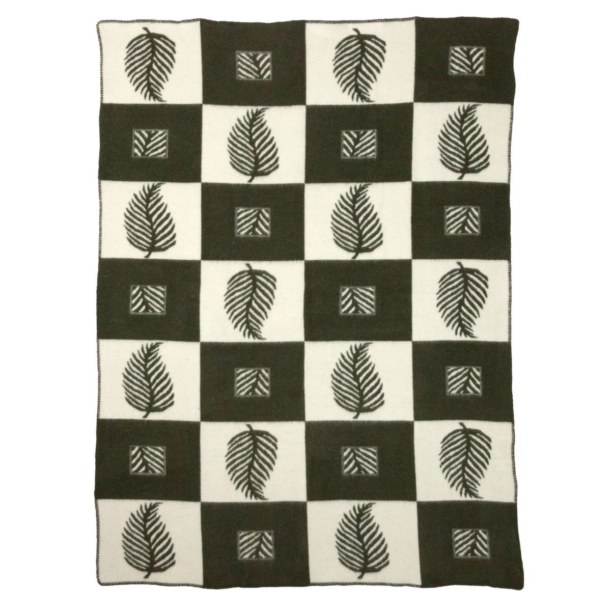 Luxe Merinowollen Beddeken LEAF – Groen