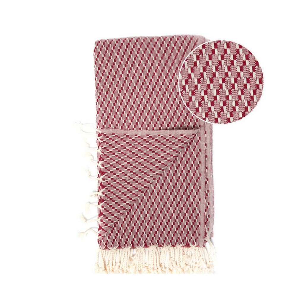 Samimi Noosa Luxe Hamamdoek Rood 180x100 cm