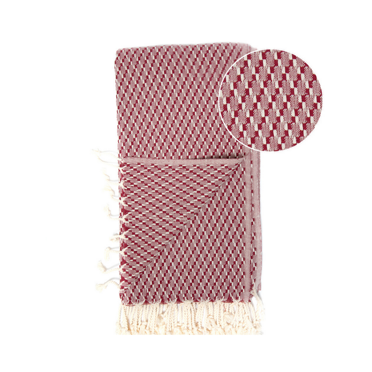 Samimi Noosa Luxe Hamamdoek Rood 180x100 cm