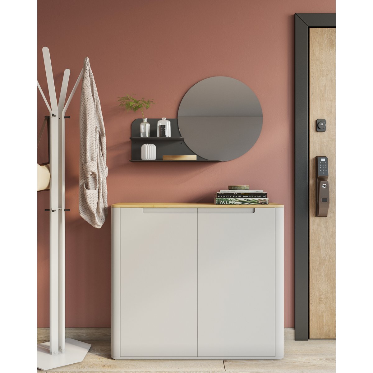 Gorillz Clever Wandspiegel – Zwart