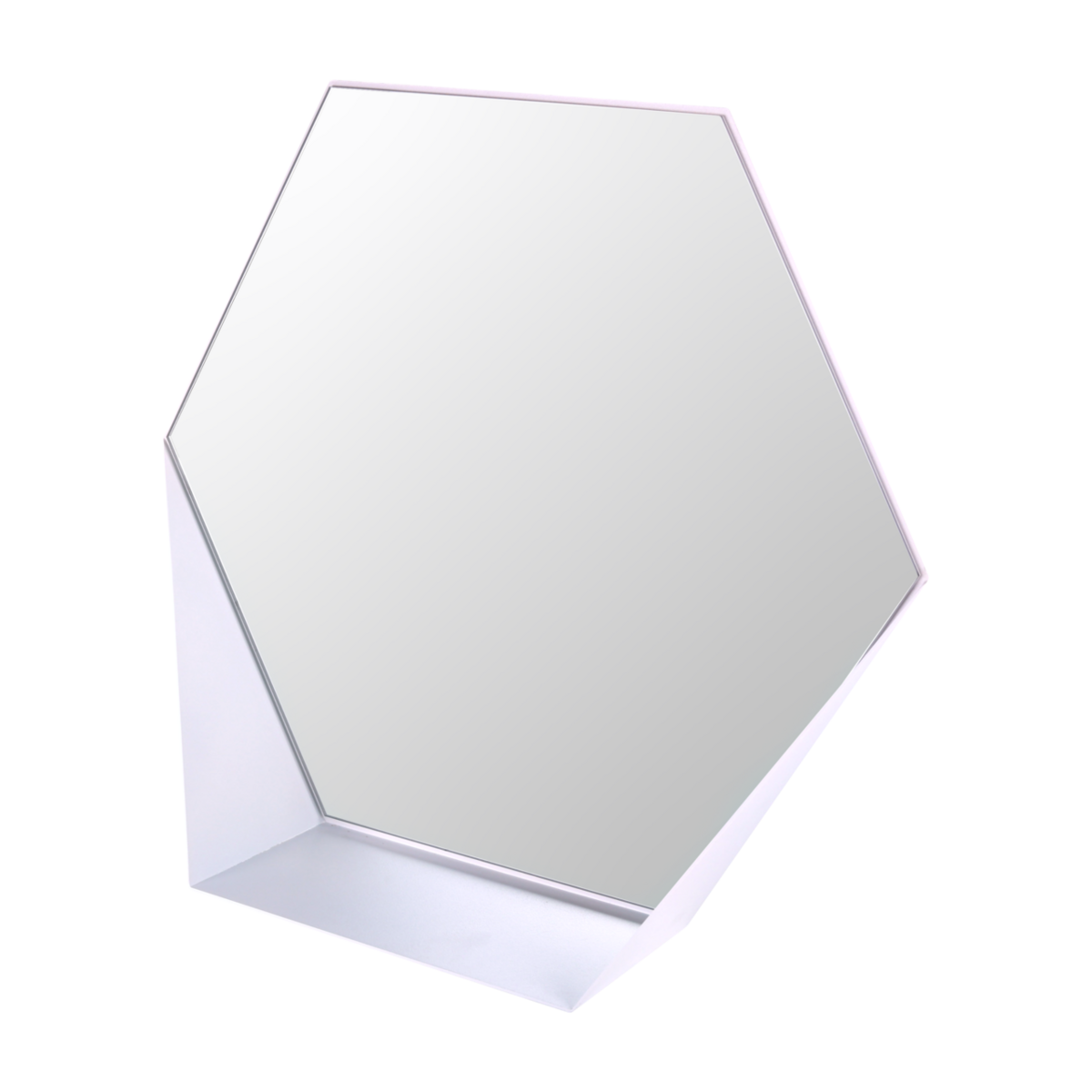 Gorillz Hive Wandspiegel met Plank – Hexagon – Wit