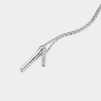 Zilveren ketting met langwerpige motieven & zirkonia