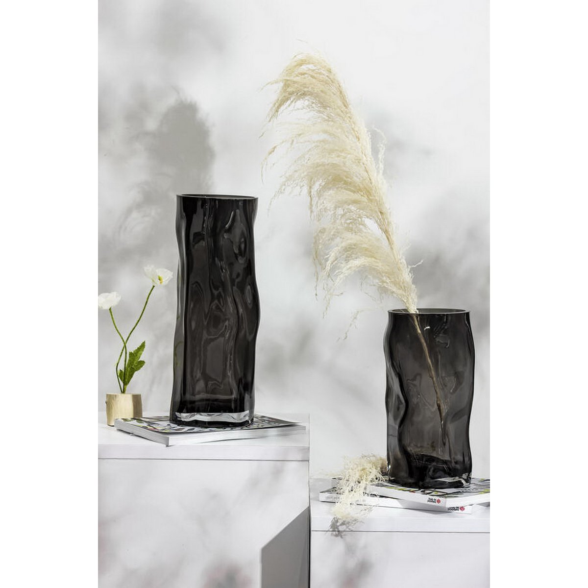 Hoge Cilindrische Vaas ABUJA 40 – Donkergrijs | Luxury Editions