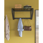Gorillz Iron Wandkapstok met Hoedenplank – Zwart