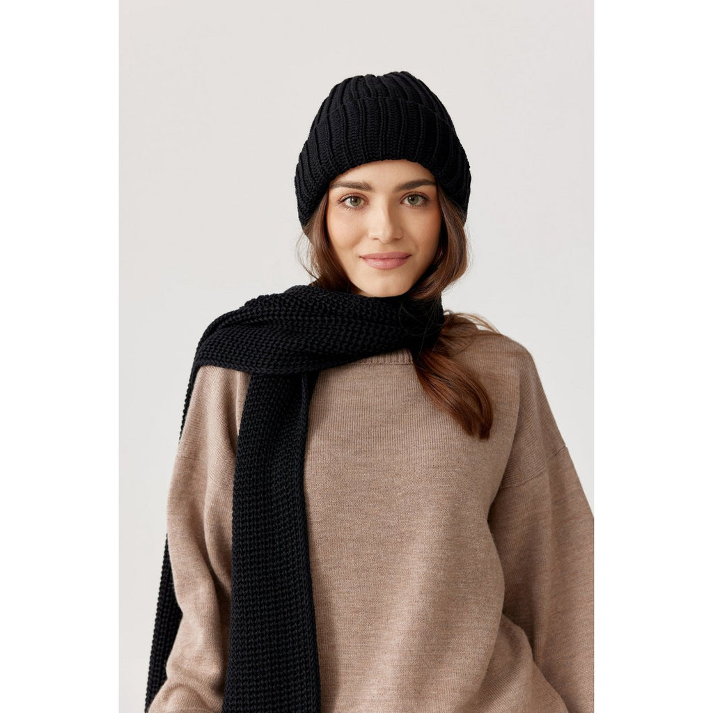 SOPHIE muts - 100% merinowol - zwart