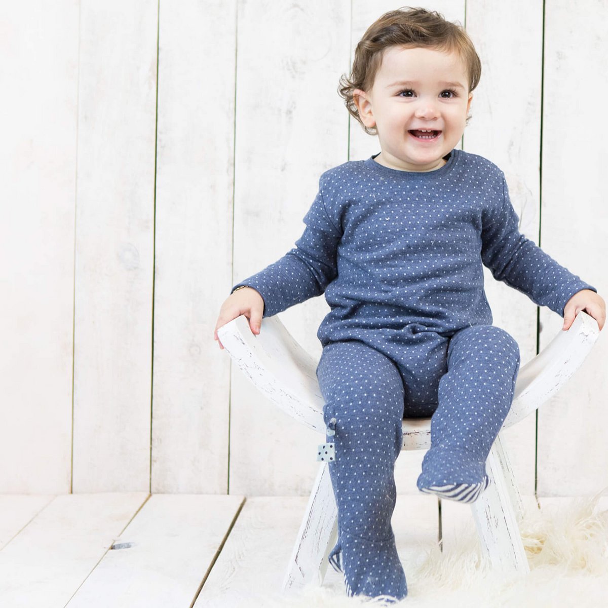 Biologisch Slaappakje voor Baby’s – Indigo Melange