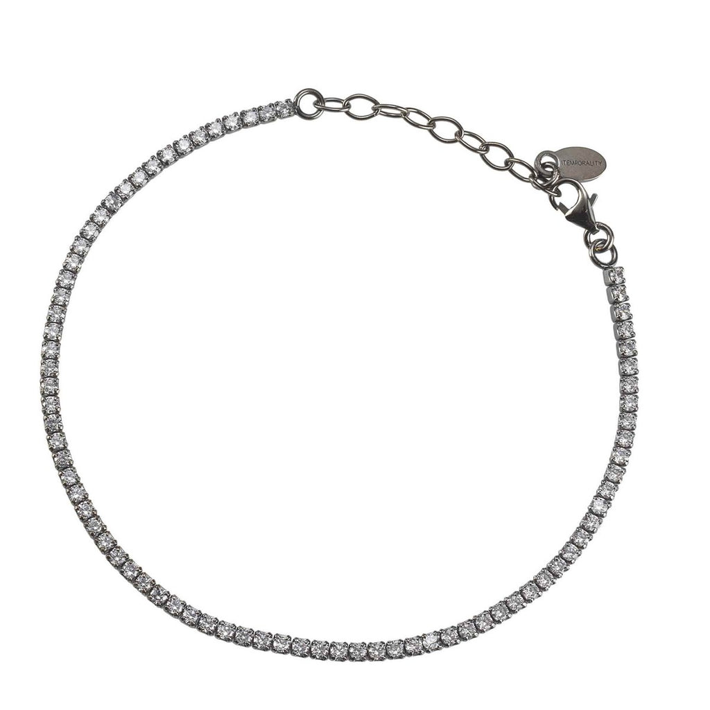 Zwarte armband met witte zirkonen – Luna Negra