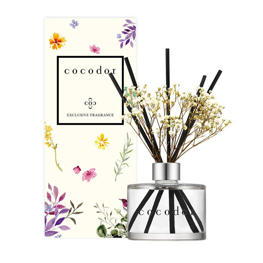 Diffuser met Echte Bloemen – Witte Musk (200 ml)