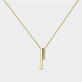 Gouden collier met zirkonen en langwerpige motieven