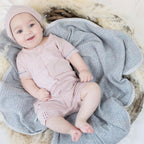 Biologische Babydeken – Grijs Melange (80 × 80 cm)