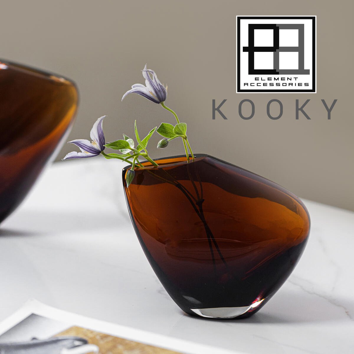 Designvaas KOOKY KOO21AM – Amber | Sculpturaal & Innovatief Design