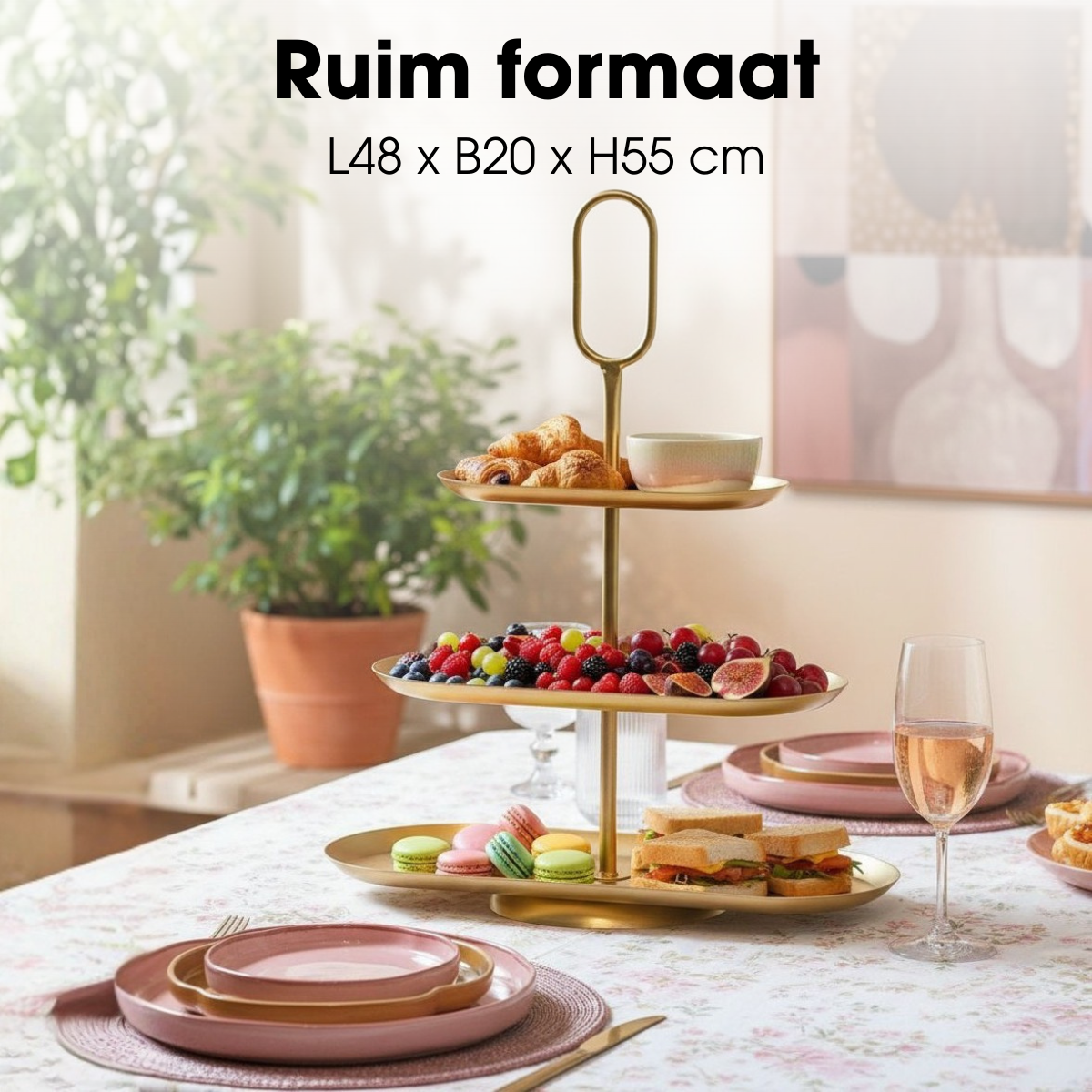 Rama Etagère Goud – 3-Laags