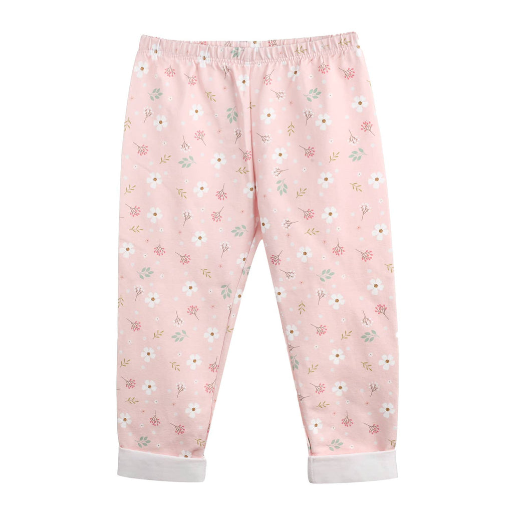Kinder Jeggings “Antea” – Zachte Katoenmix met Roze Bloemen