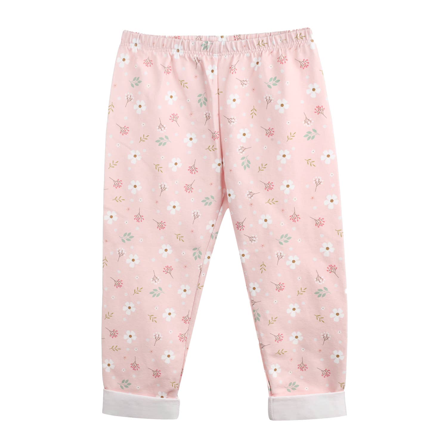 Kinder Jeggings “Antea” – Zachte Katoenmix met Roze Bloemen