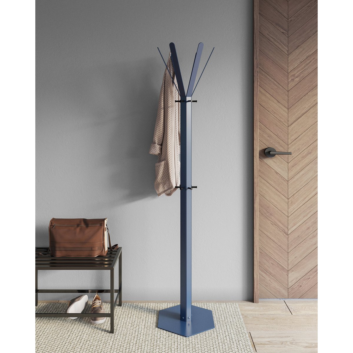 Gorillz Molto Staande Kapstok – Industrieel – Blauw