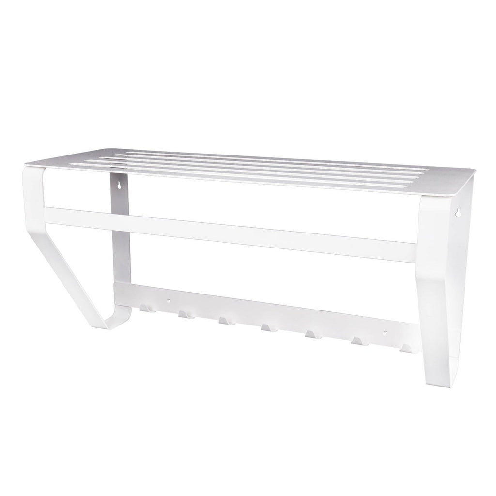 Gorillz Iron Wandkapstok met Hoedenplank – Wit