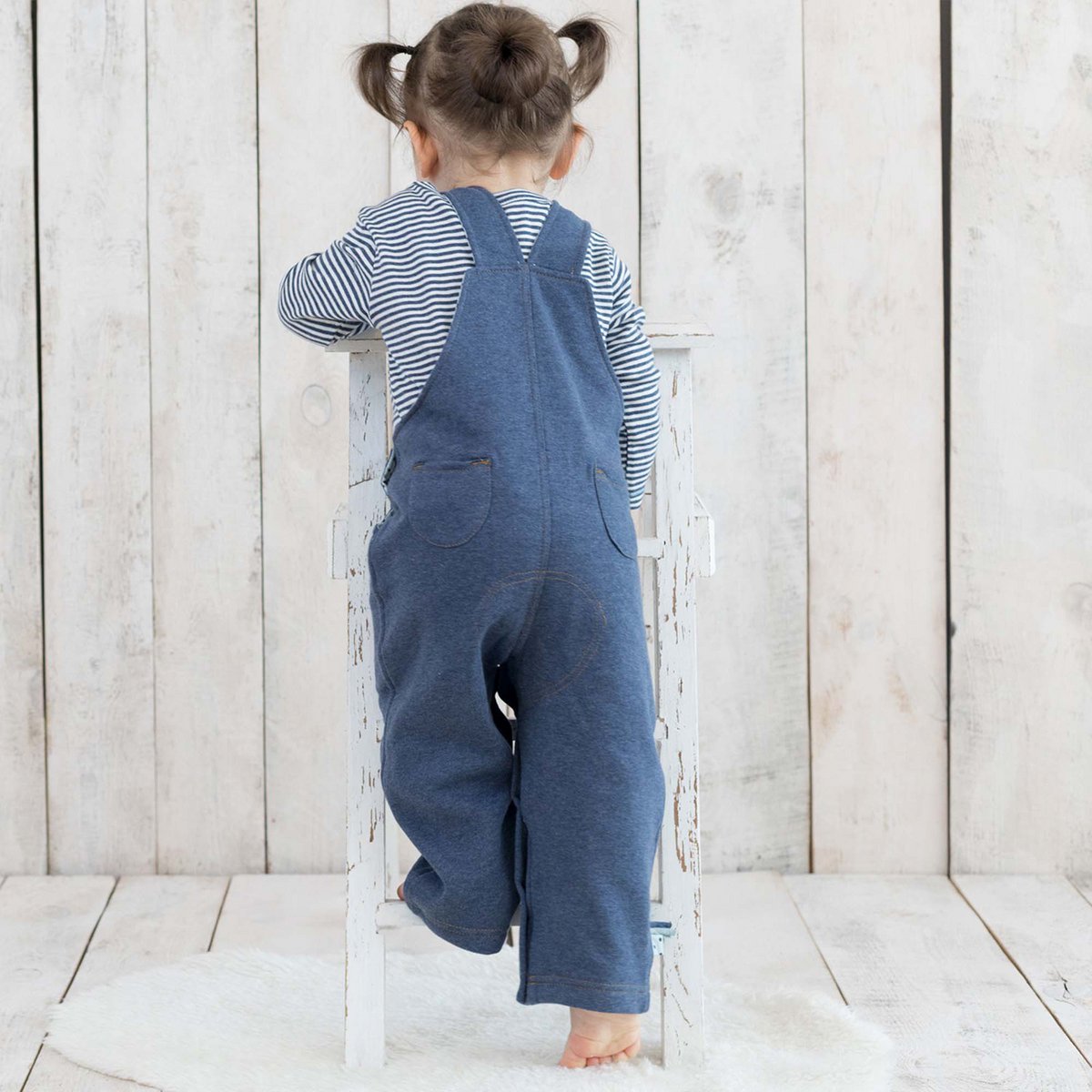 OrganicEra Biologische babytuinbroek, indigo