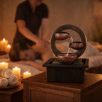 Binnenfontein - Terai - Zen Decor Idee - Kleurrijk ledlicht - Waterstroomcascade - Ontspannend sfeercadeau