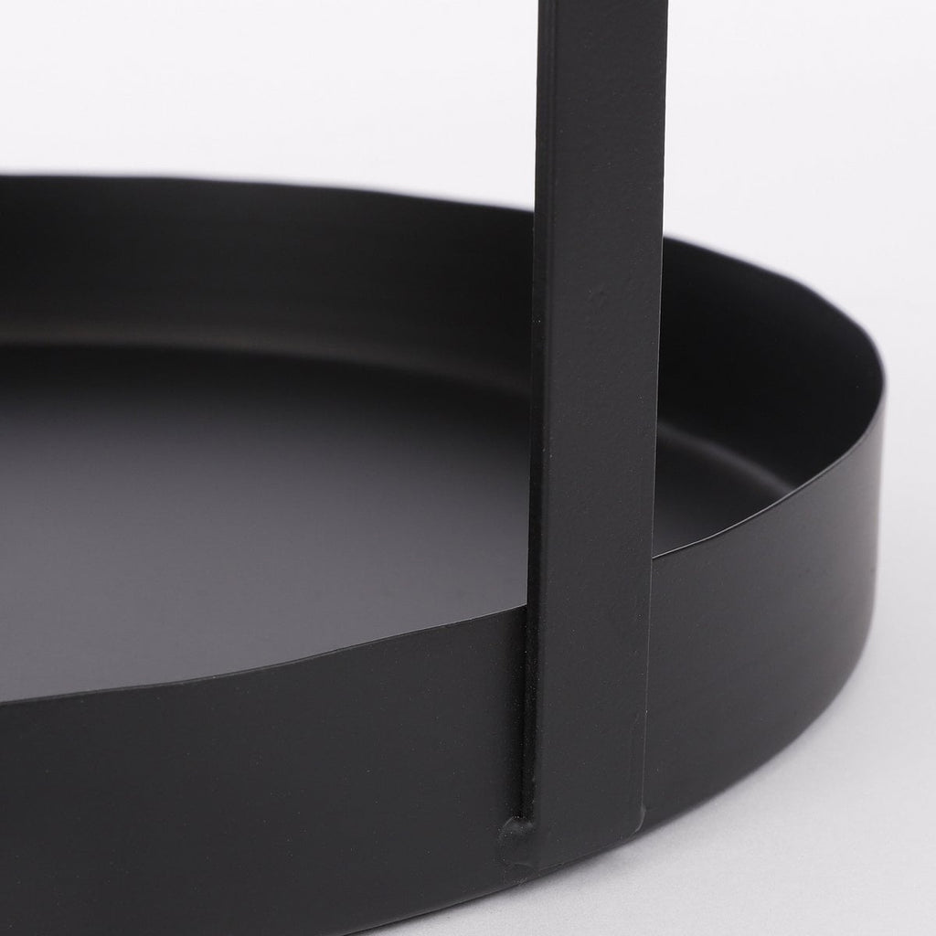 Etagère Zwart – 2-Laags Ø 25 x H 41 cm