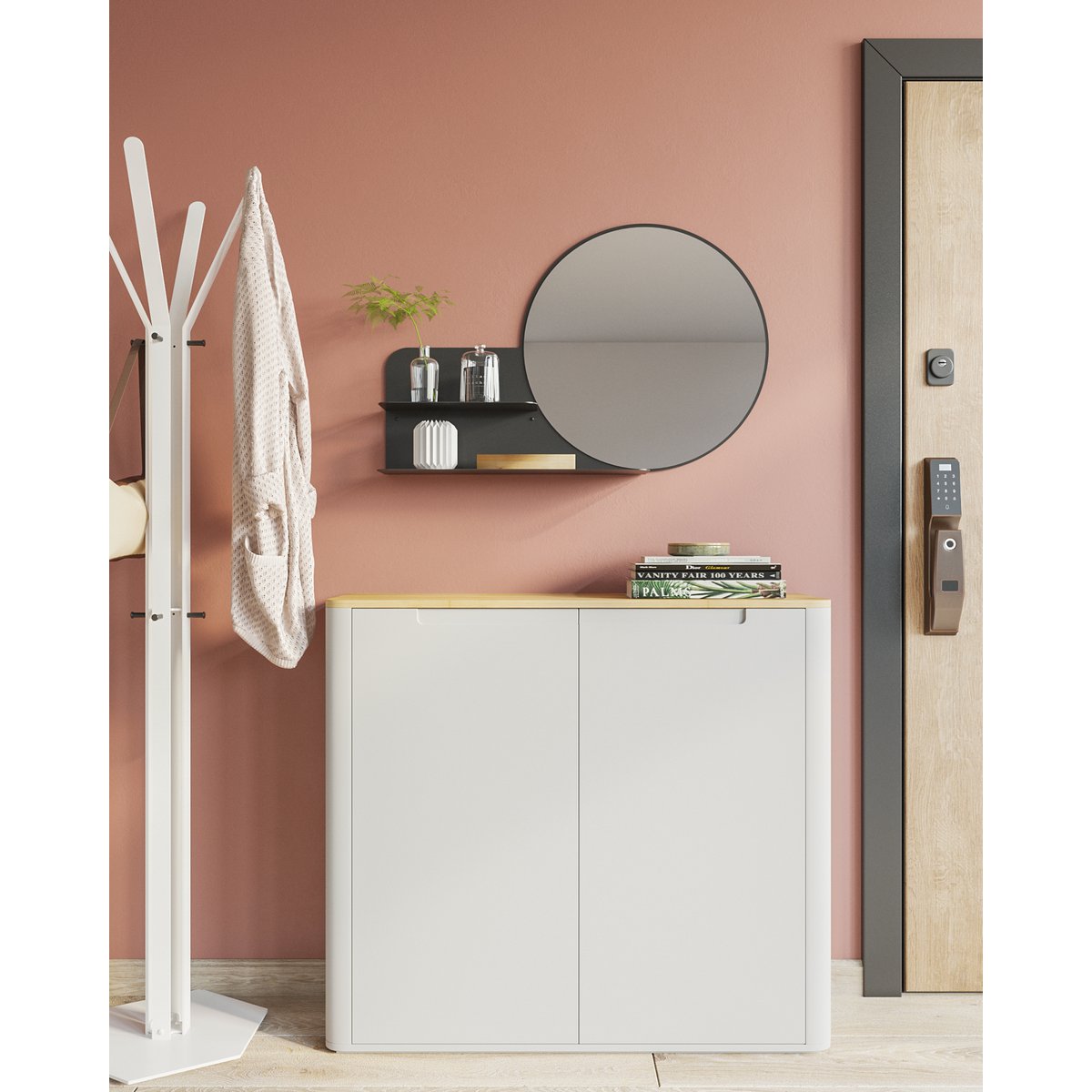 Gorillz Clever Wandspiegel – Zwart