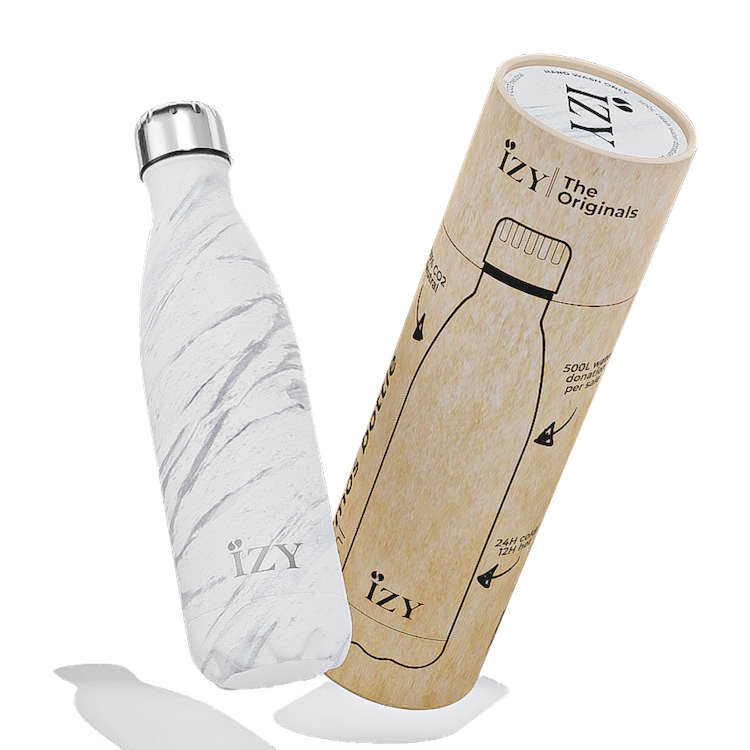 IZY Thermos Bottle – Marble White – 500ML