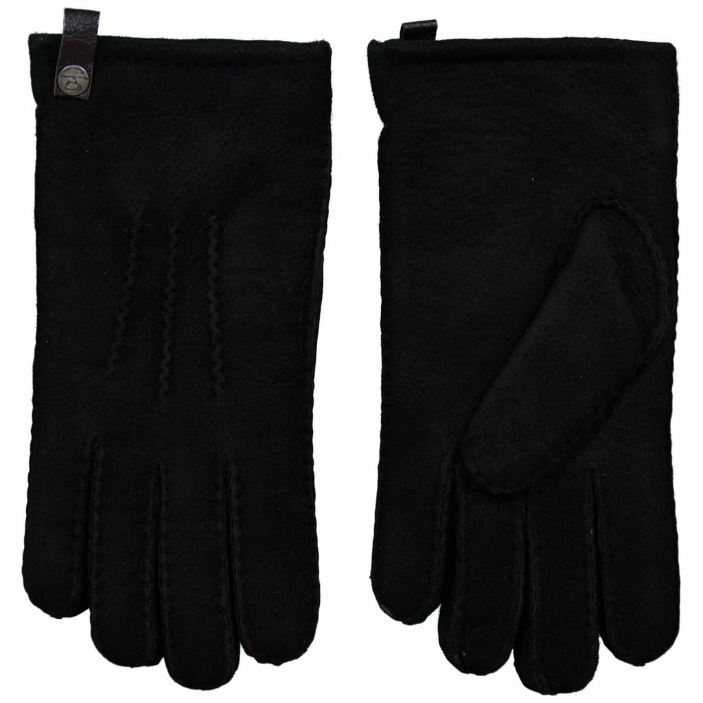 Lamsvacht heren handschoenen - zwart