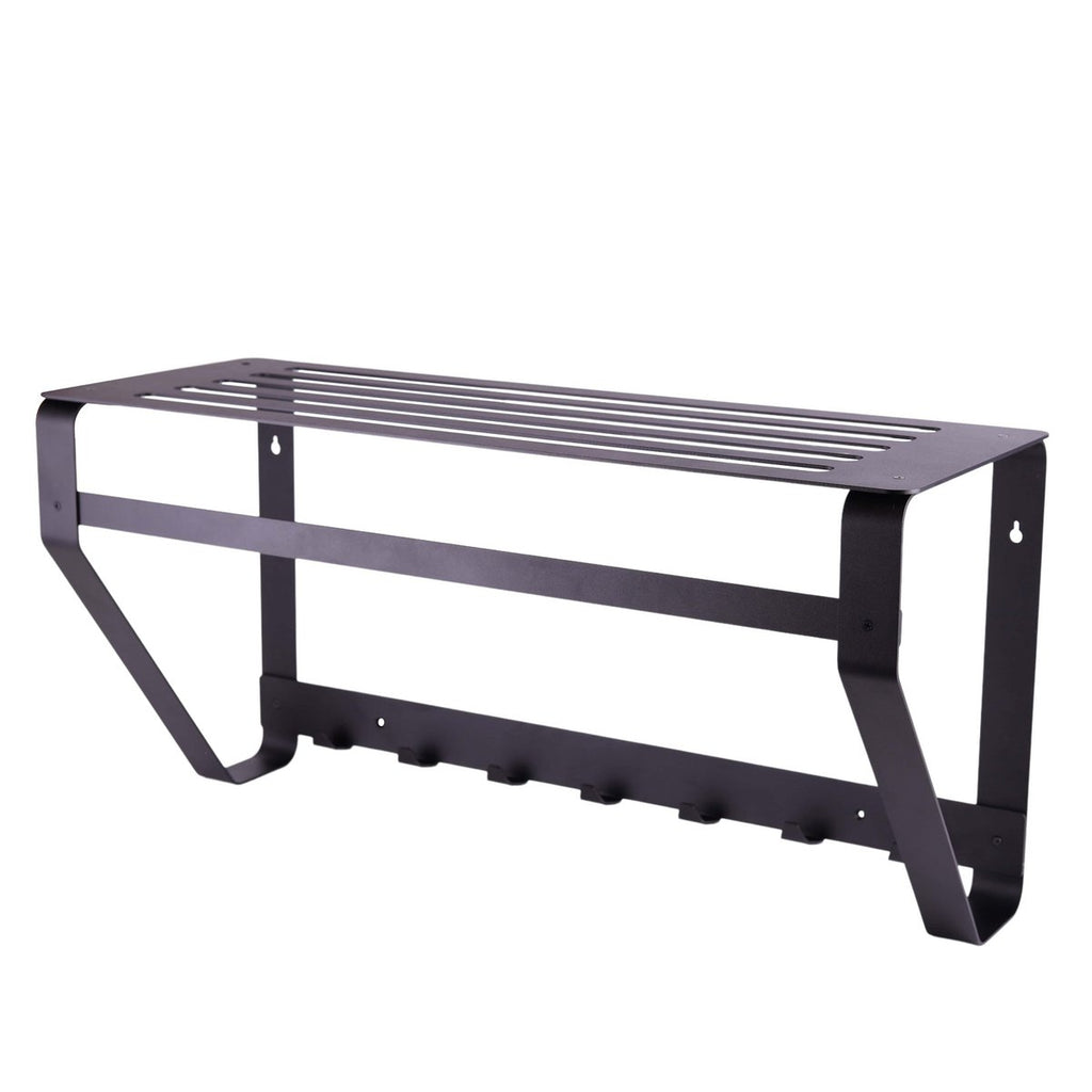 Gorillz Iron Wandkapstok met Hoedenplank – Zwart