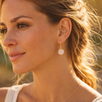 Noa Oorbellen met Roze Chalcedoon – Verguld Sterling Zilver