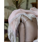 Merino & Kasjmier Plaid MILAN ROSA ORLO – Zachtroze