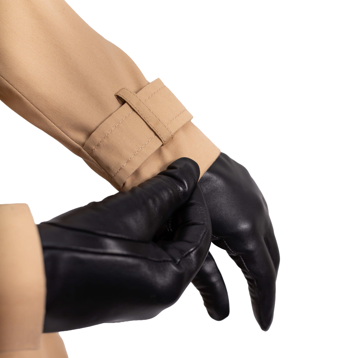 Luxe Leren Dameshandschoenen met Kasjmier – Zwart & Donkerbruin