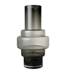 TYLER 46 GR – XL Art Deco Designvaas in Helder Grijs Glas (46 cm)