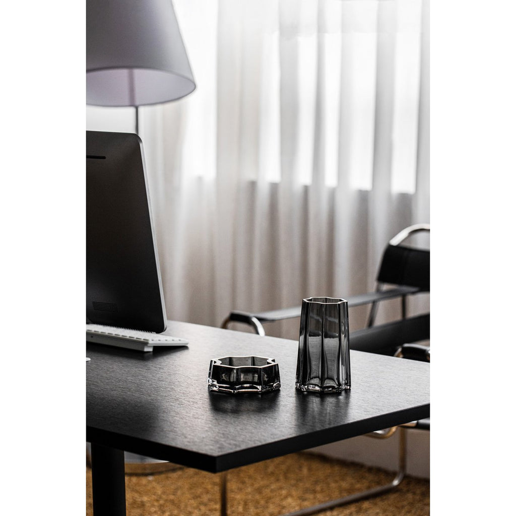 Luxe Designvaas LENOX 30 – Donkergrijs | Tijdloos Kristalachtig Design in 9 mm Glas