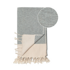 Samimi Manolia Luxe Hamamdoek Beige/Turquoise 180x100 cm